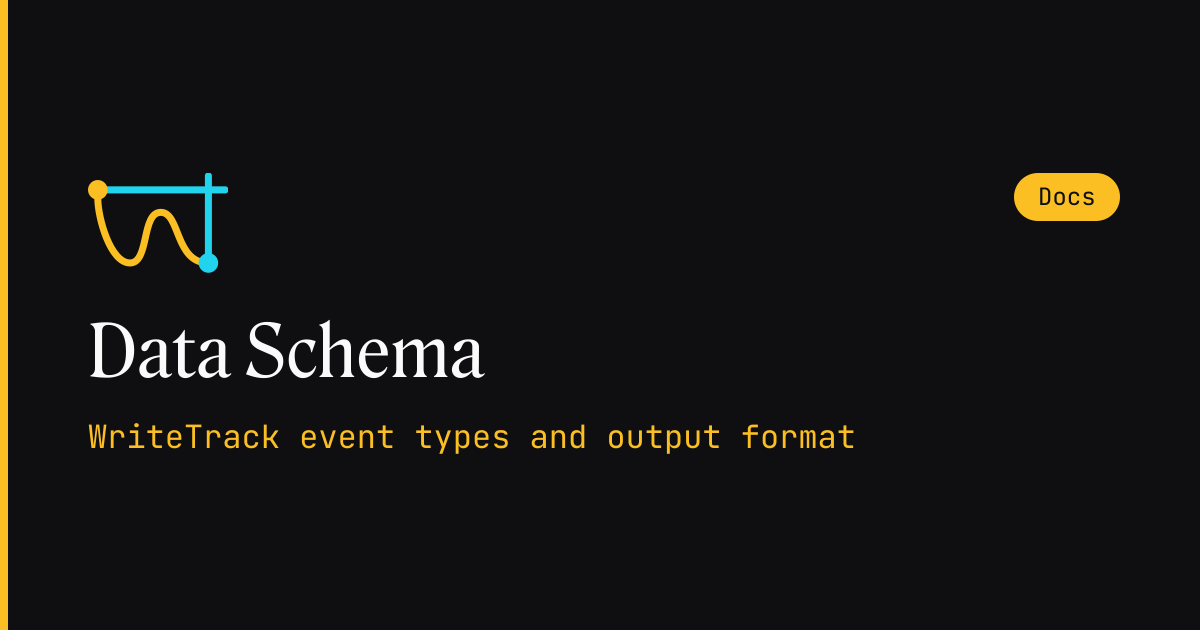 Data Schema | WriteTrack